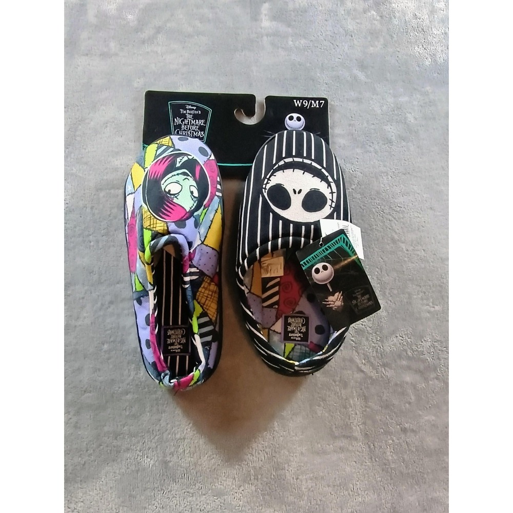 Disney Slippers Womens Size 9 Multicolor Jack Sally Nightmare Before Christmas